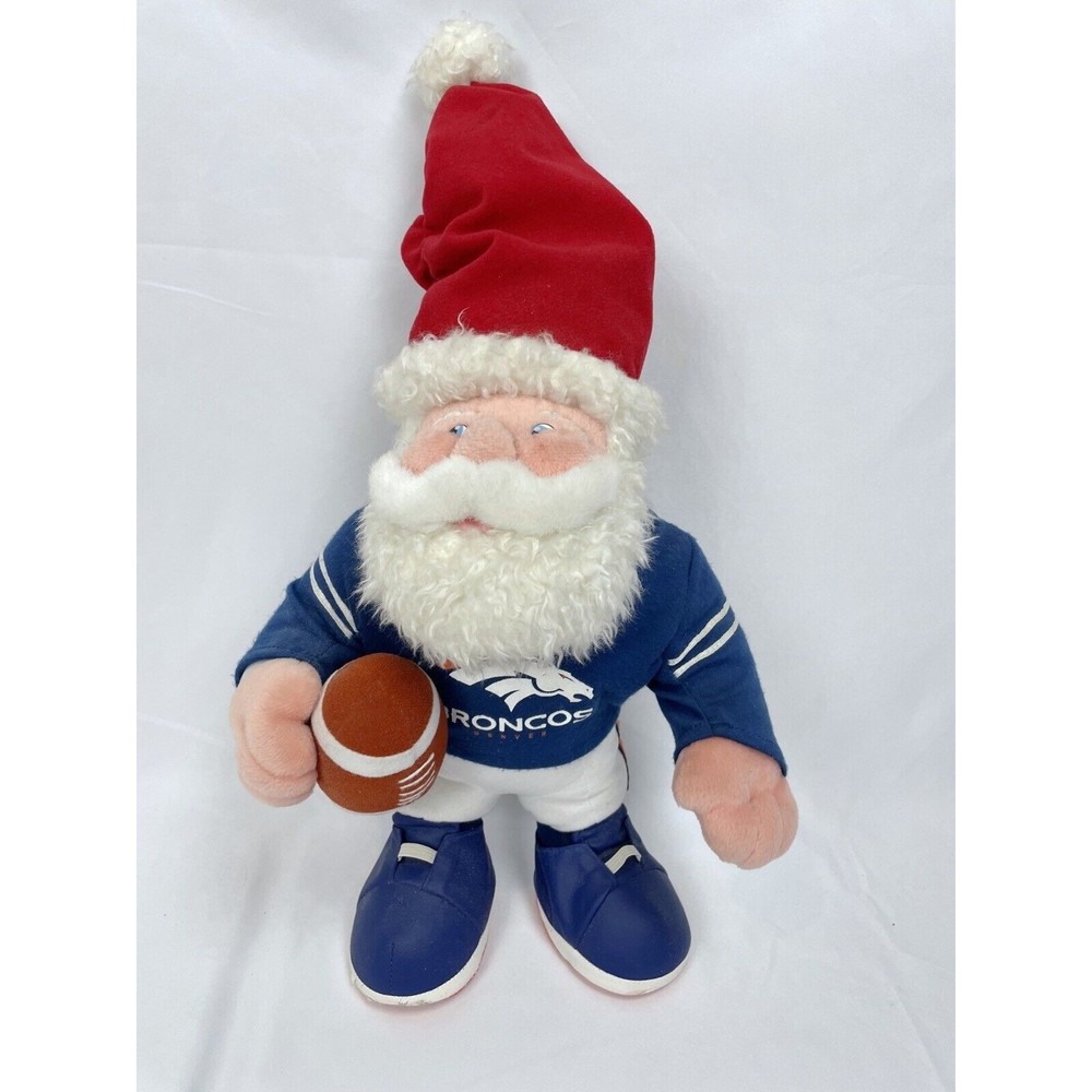 Santa Claus Broncos Football Christmas Decoration Plush Doll Figure